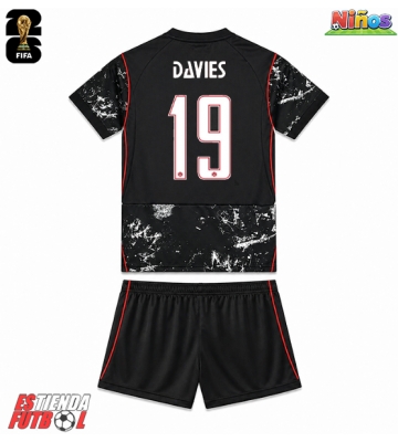 Canadá Alphonso Davies #19 Segunda Equipación Niños Mundial 2026 Manga Corta (+ Pantalones cortos)
